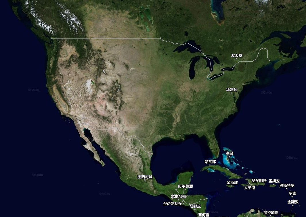 美国卫星地图