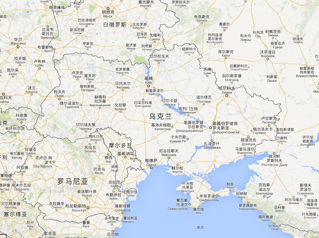 乌克兰地图中文版