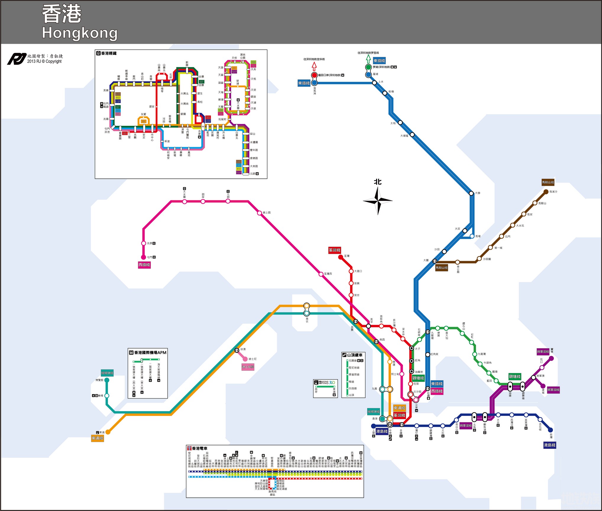香港地铁线路图最新版_交通地图库