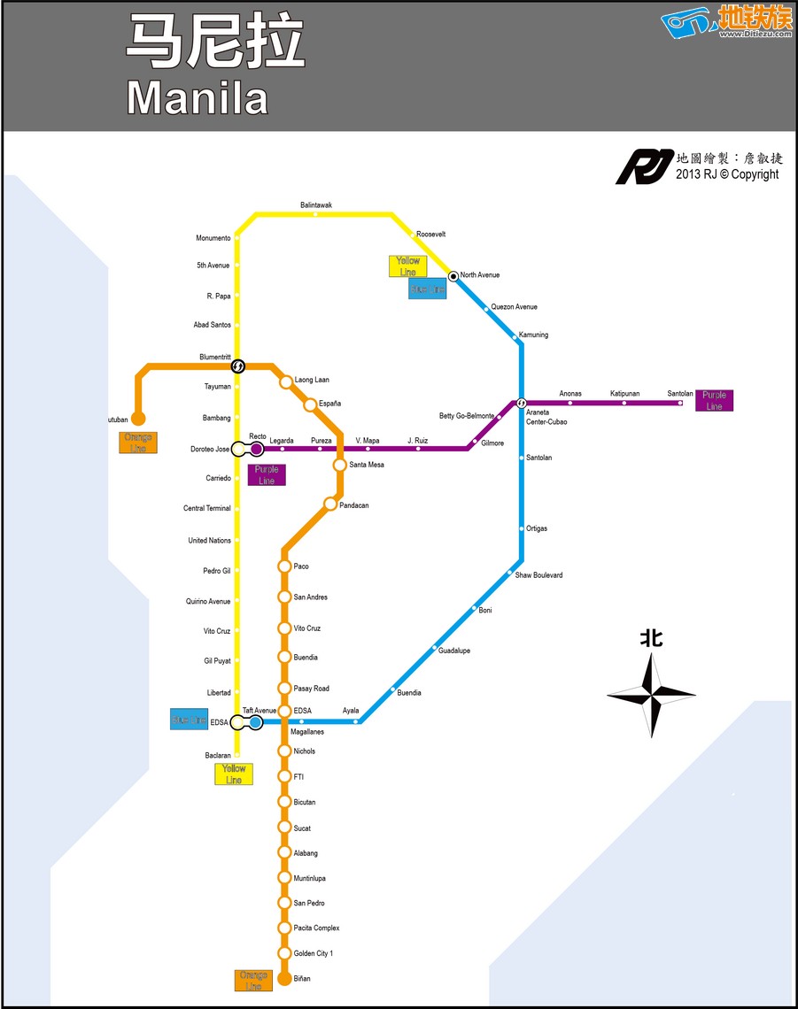 马尼拉地铁线路图