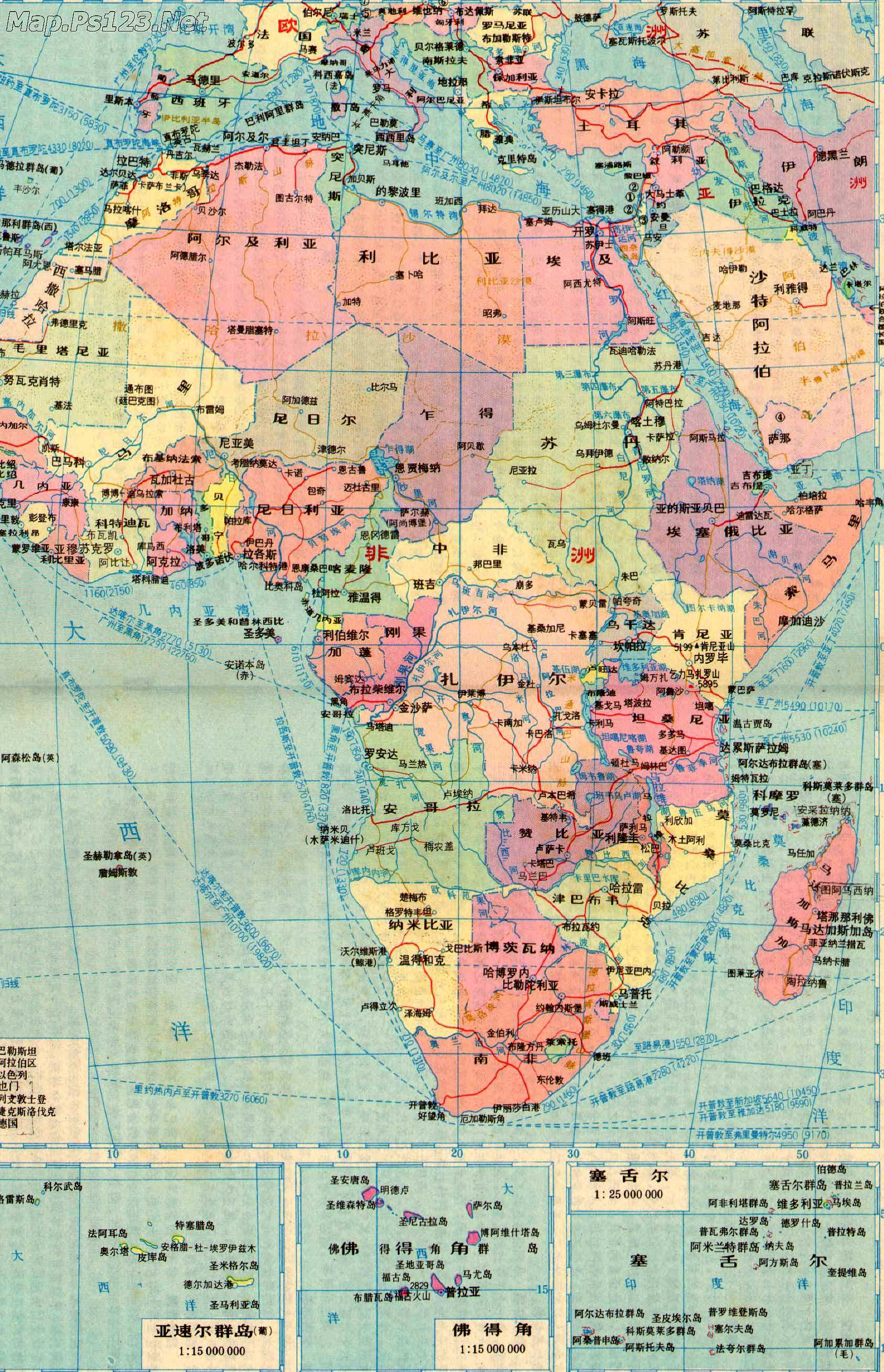 非洲地图全图
