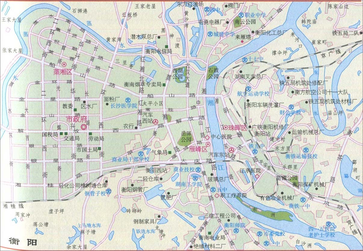 衡阳城区旅游地图图片