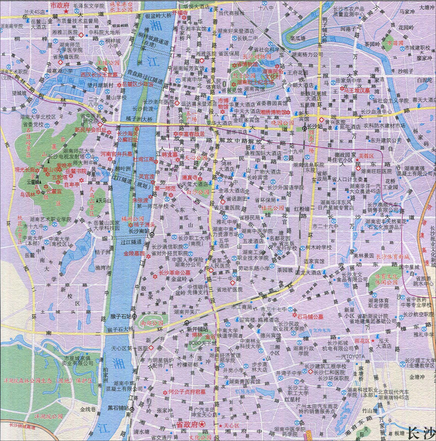 长沙旅游交通地图