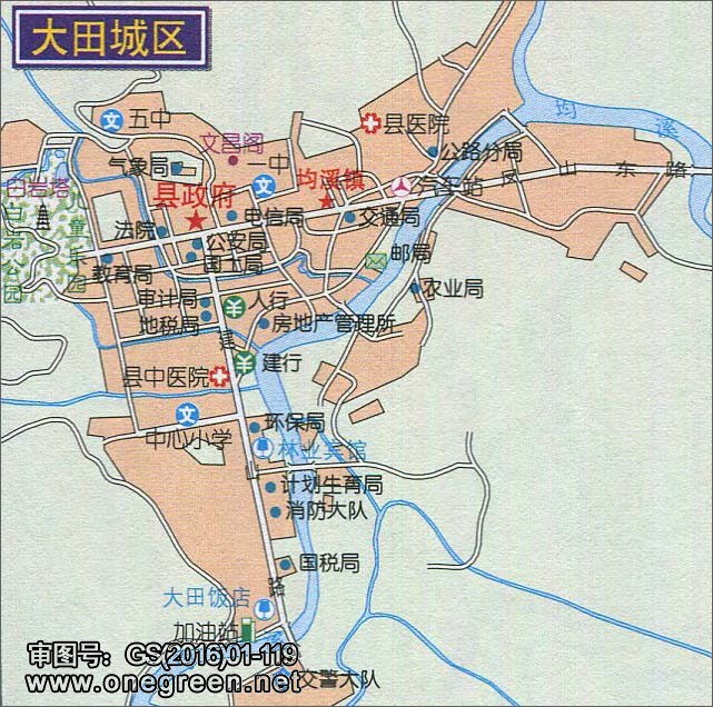 大田城区地图_三明地图库