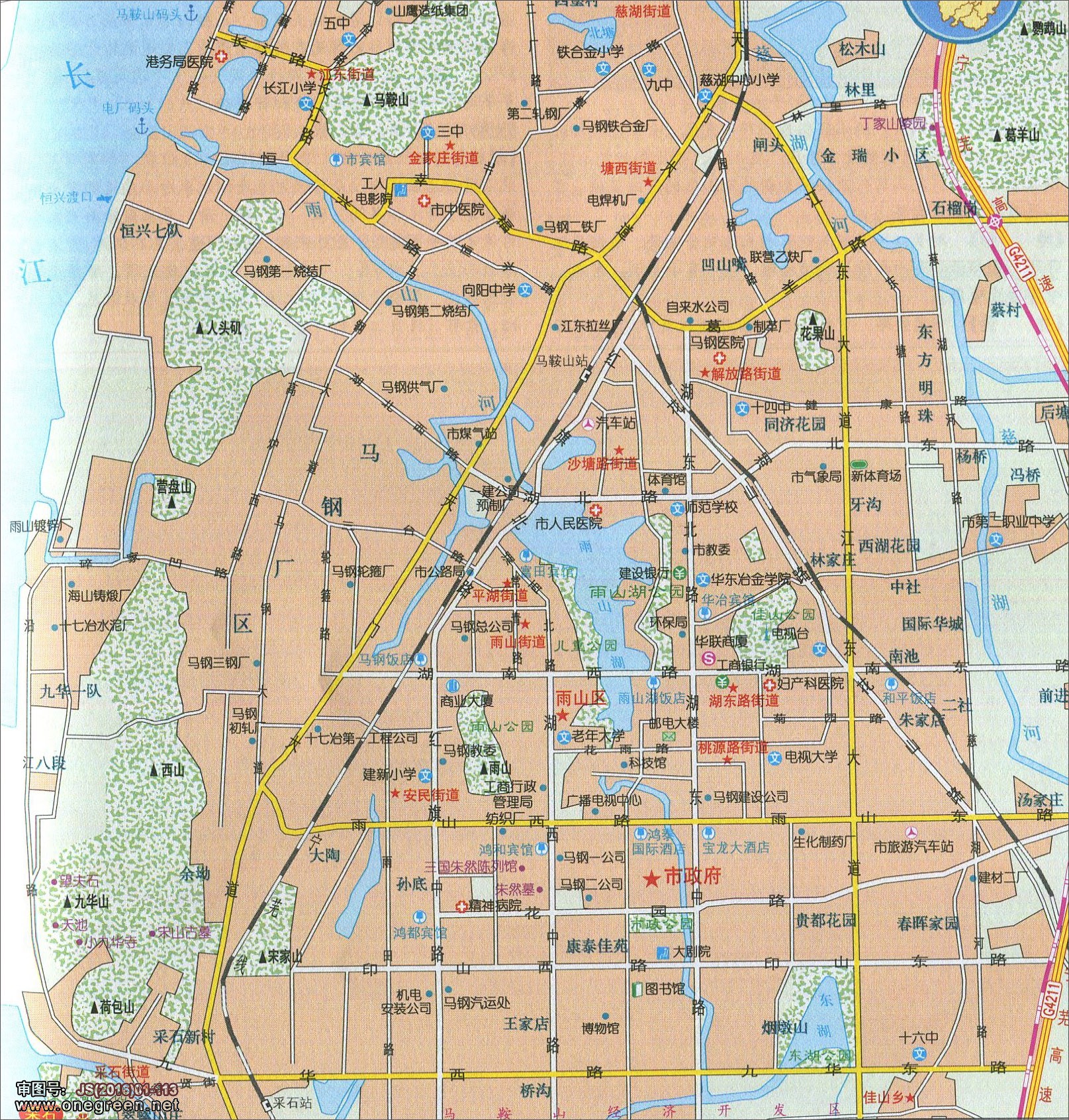 马鞍山城区地图