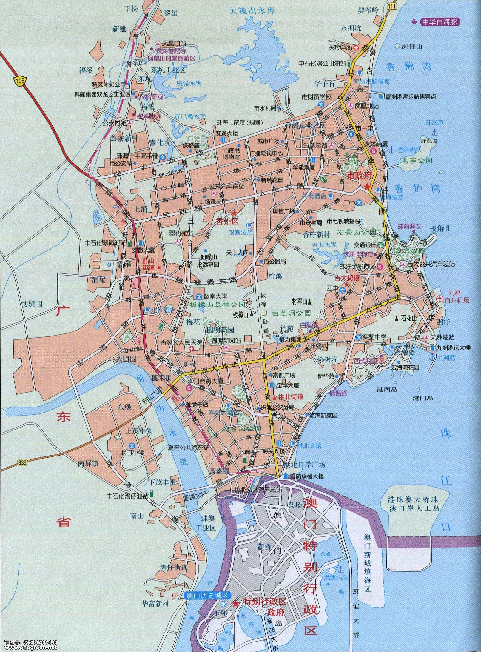  珠海市地图高清版_珠海地图库 珠海市城区地图_珠海地图库 珠海