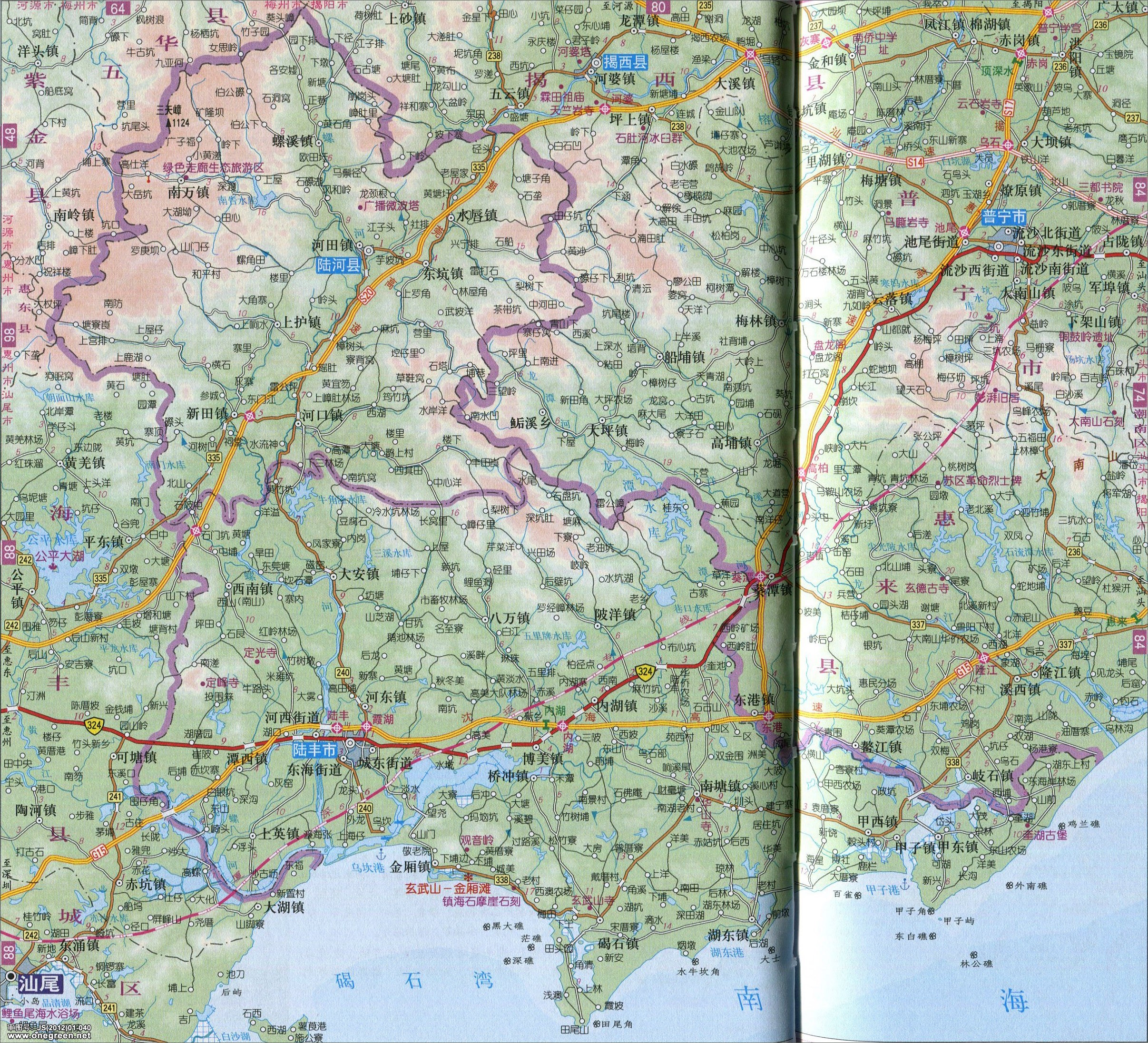 陆河县地图图片