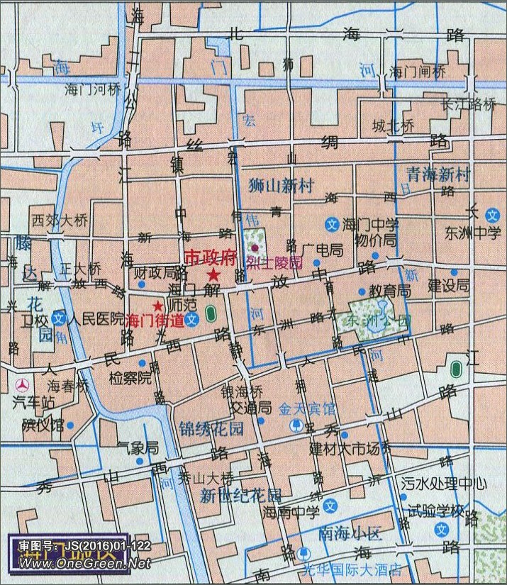 海门城区地图
