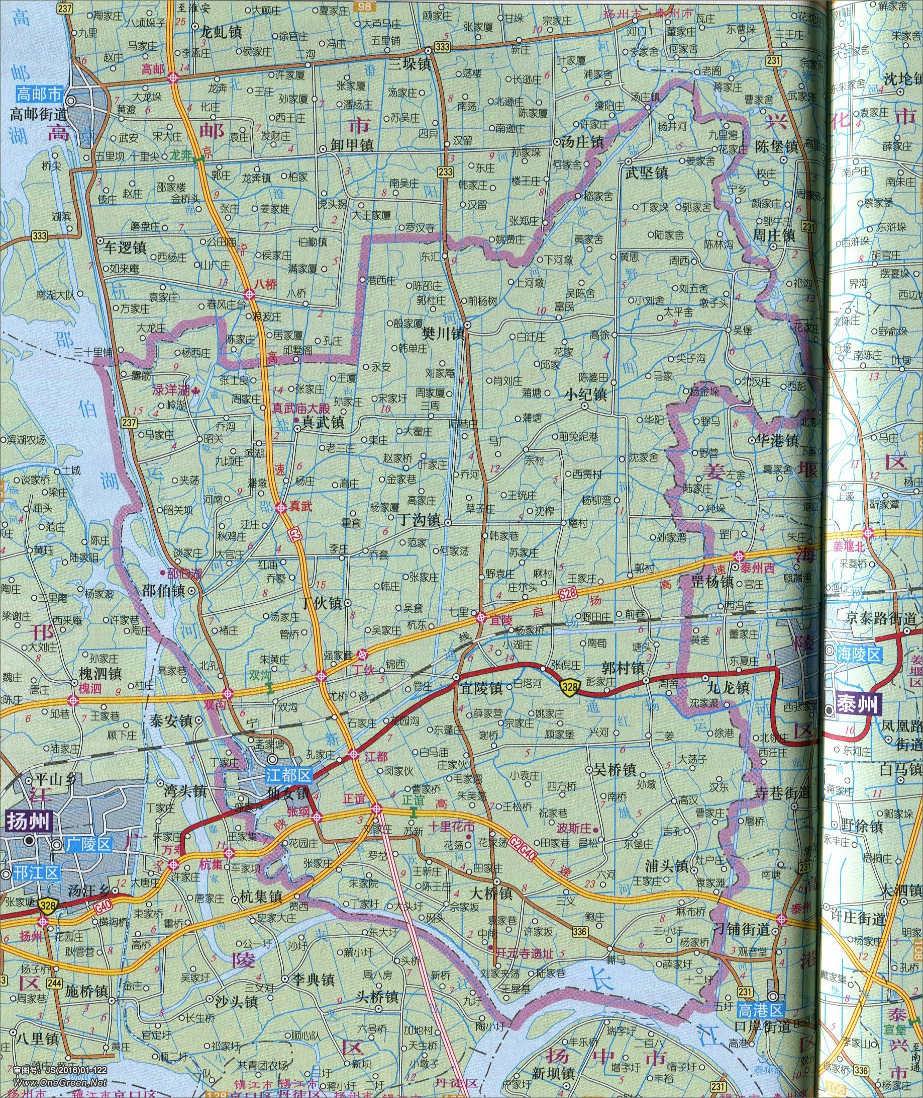 江都区地图_扬州地图库图片
