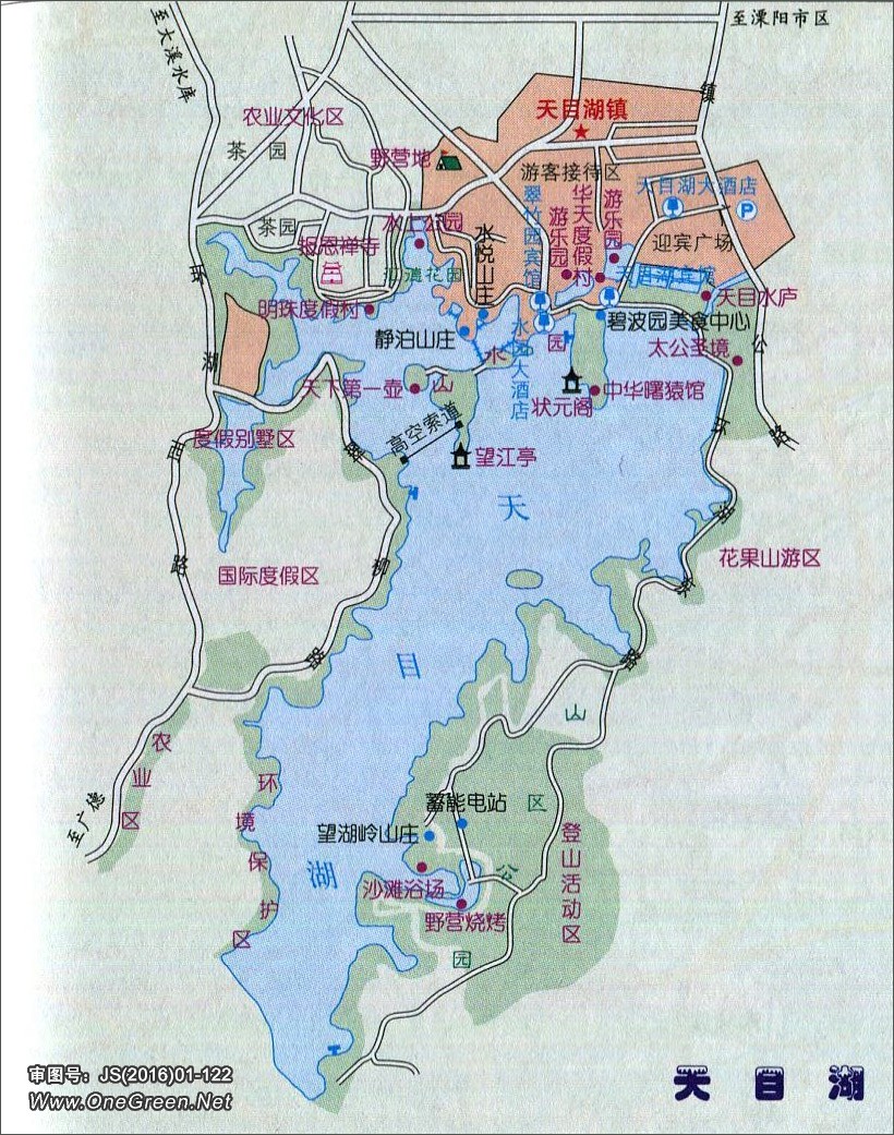 天目湖旅游地图图片