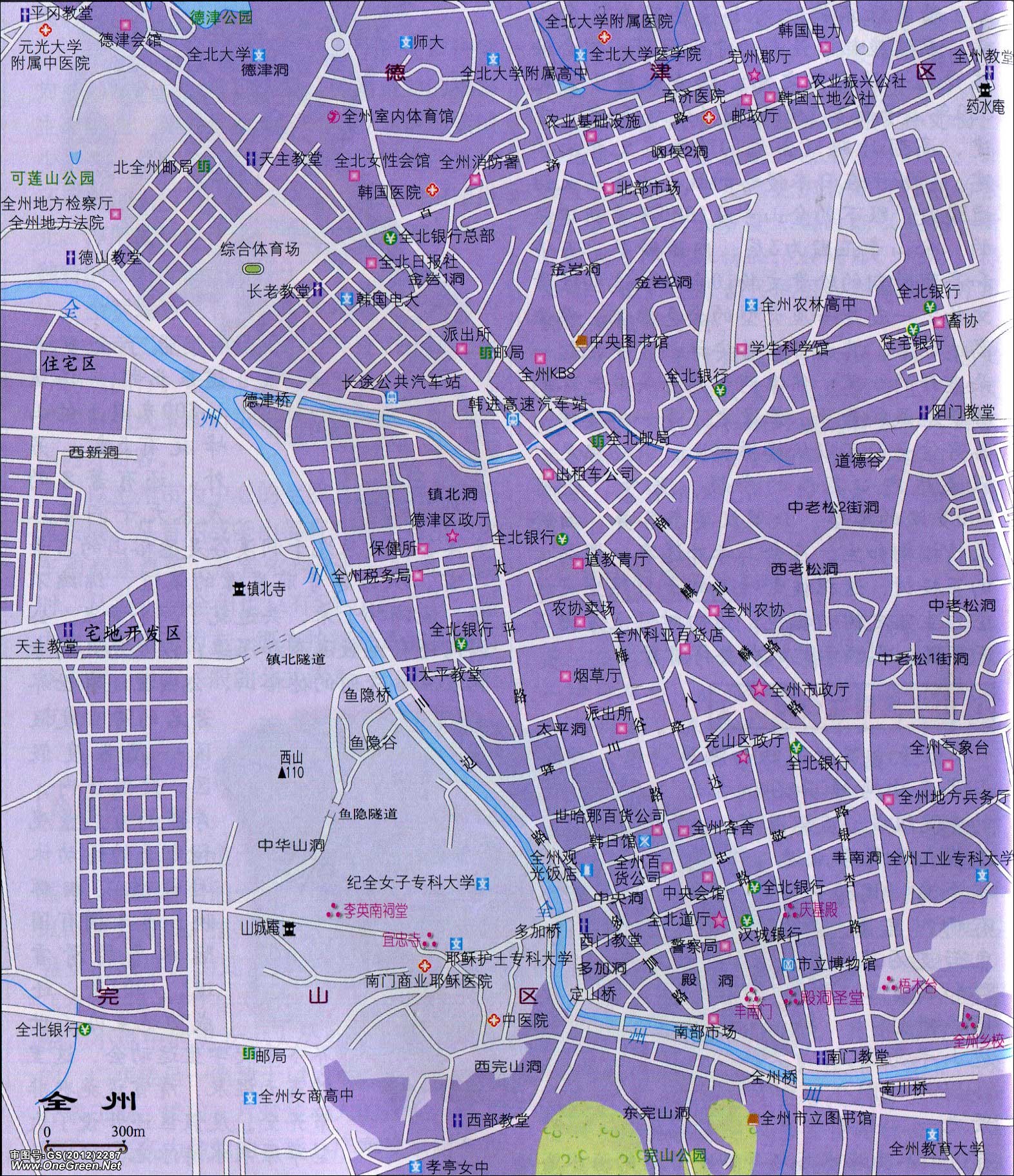 韩国全州市地图图片