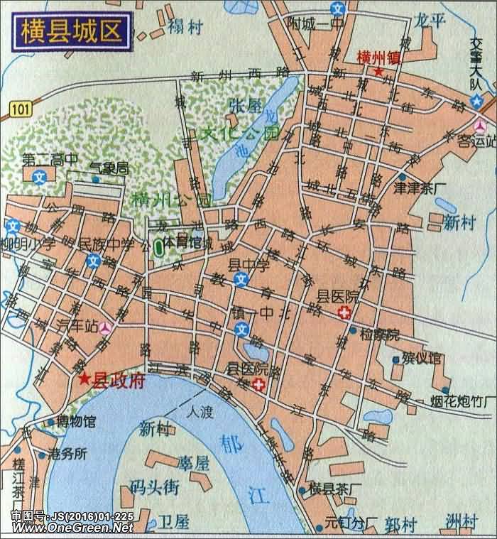 横县城区地图图片
