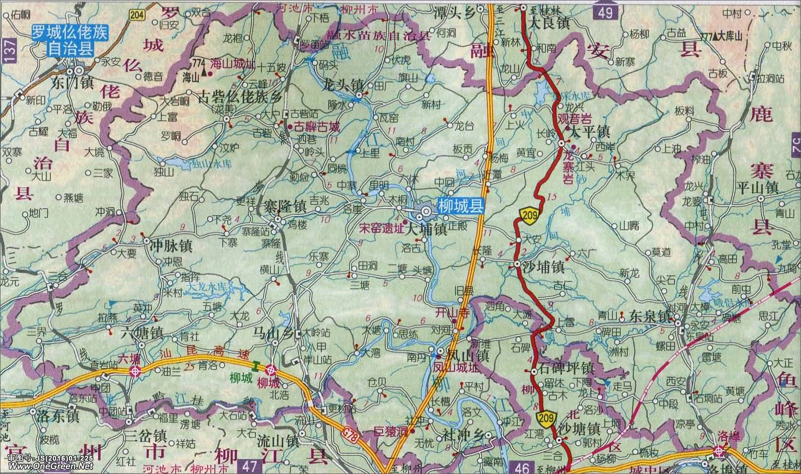 柳城县地图图片