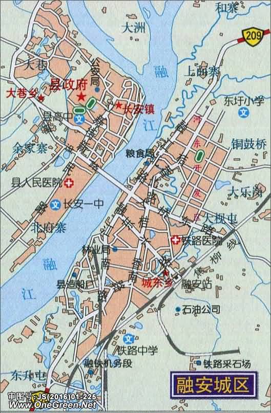 融安城区地图图片