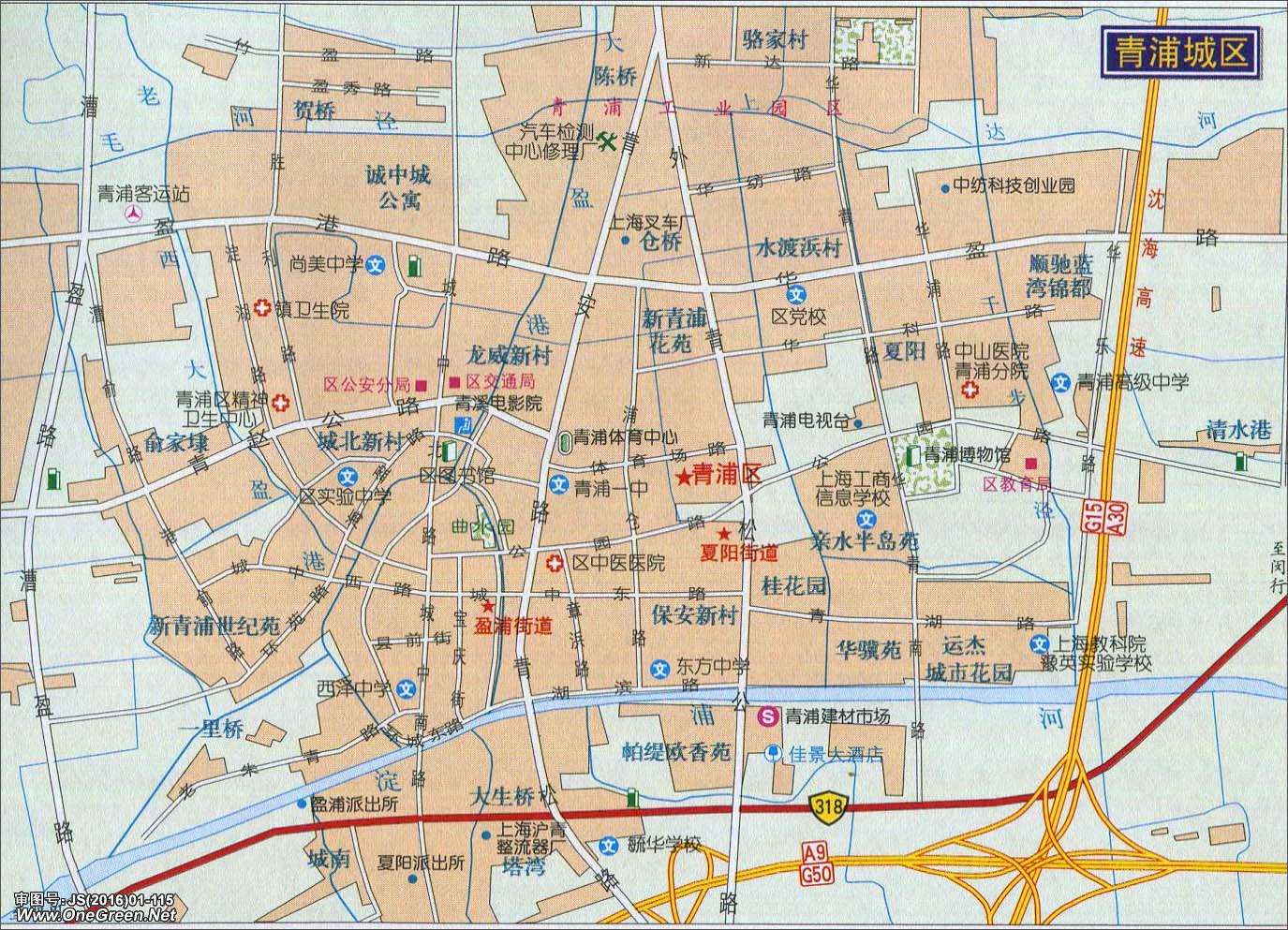 青浦城区地图图片