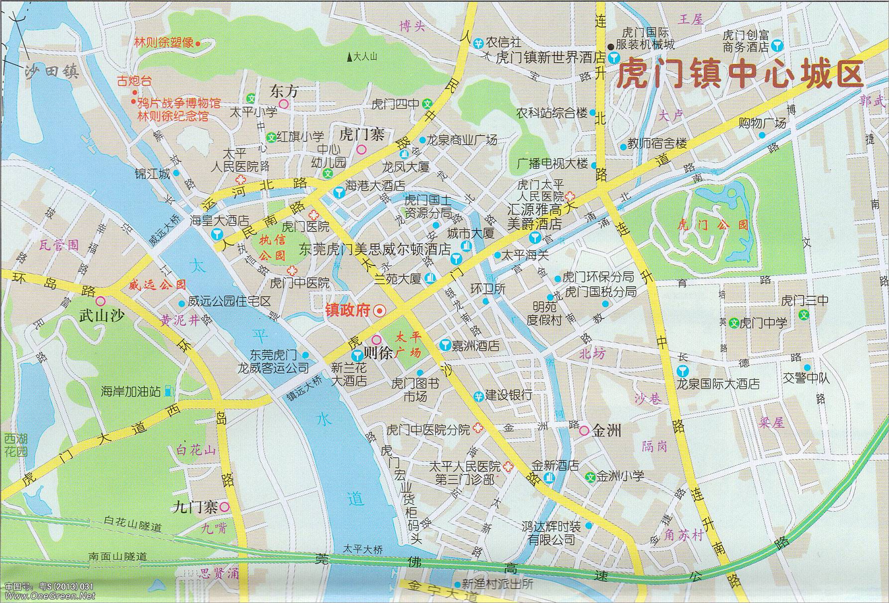 东莞市虎门镇中心地图