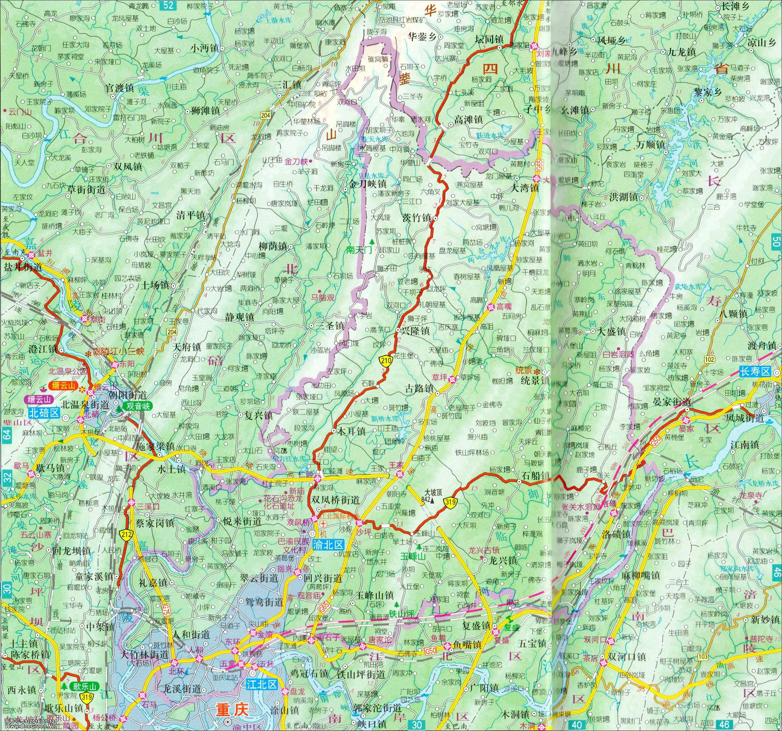 渝北区地图图片