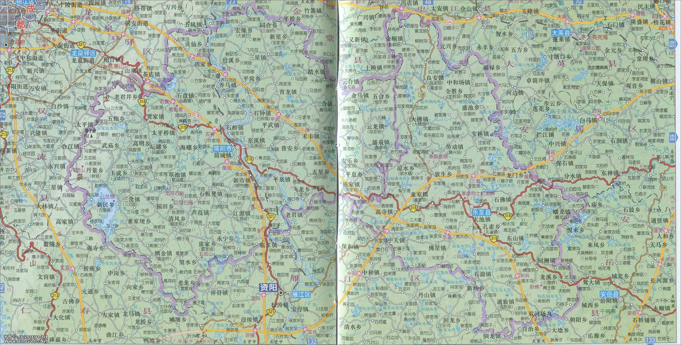 乐至县地图图片