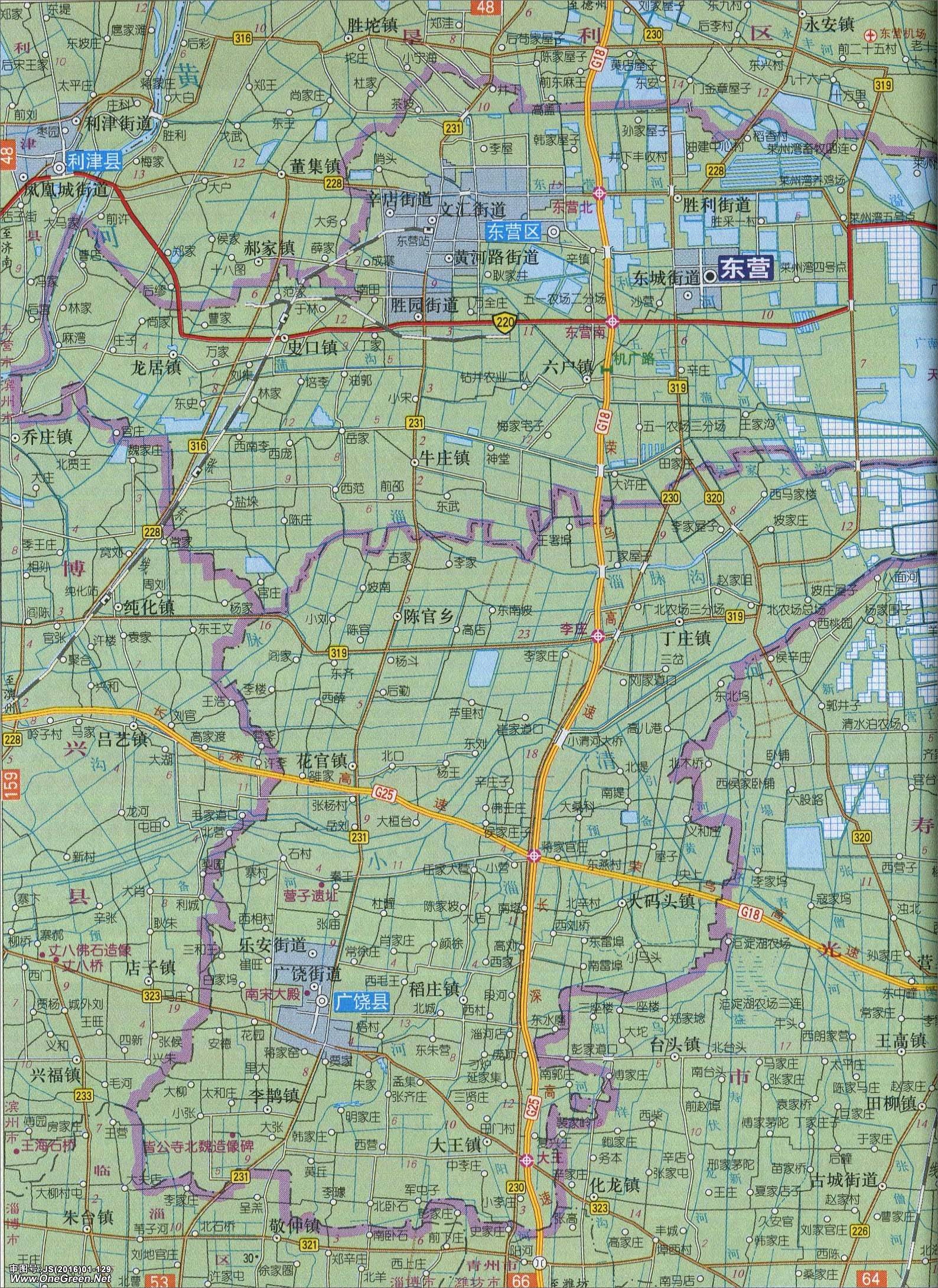 河口区_垦利区_利津县地图  | 东营 |  下一张地图: 东营市城区地图图片