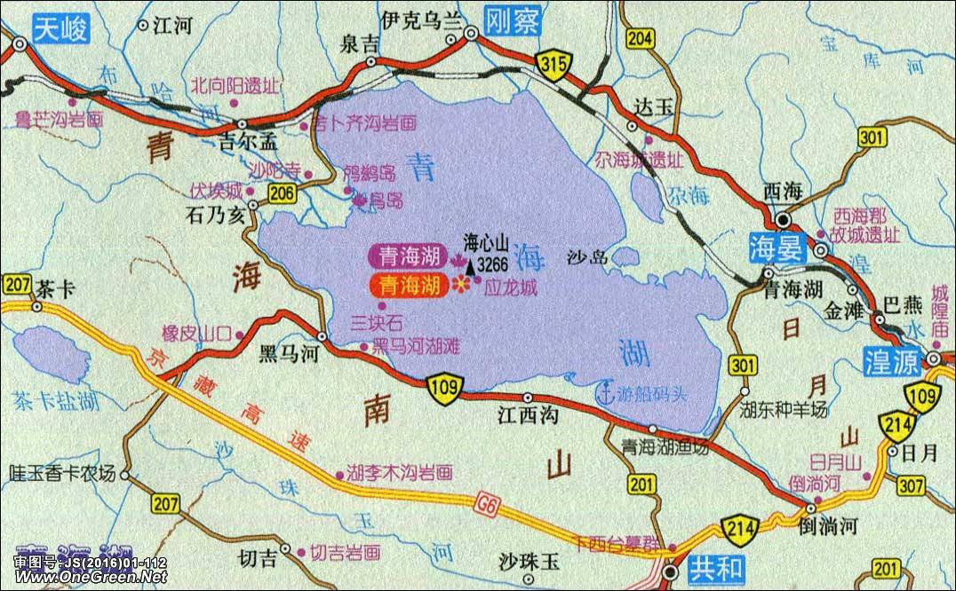 地图库 中国地图 青海 海北 >> 青海湖地图  栏目导航:西宁  海东图片