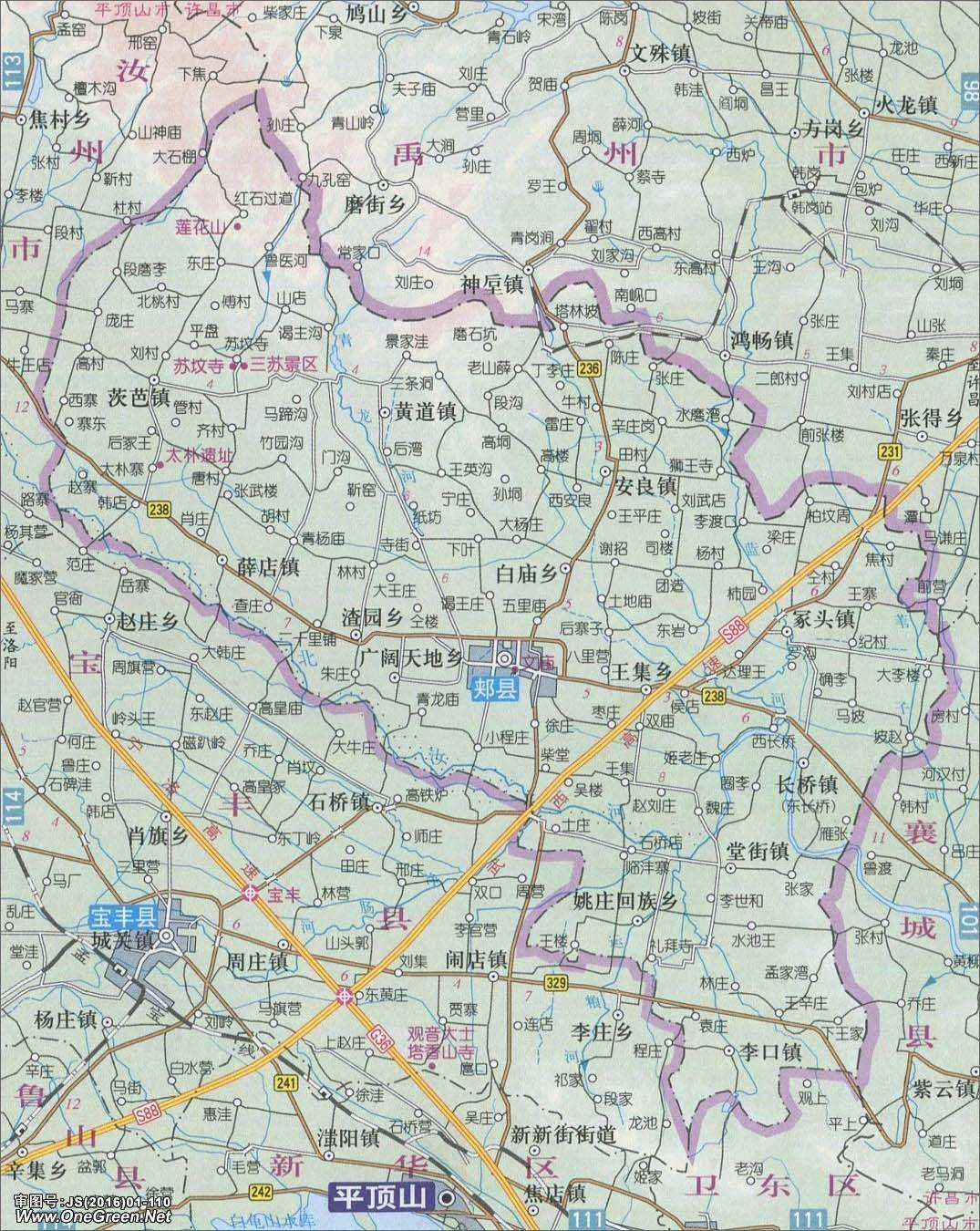 地图库 中国地图 河南 平顶山 >> 郏县地图  栏目导航:郑州  开封图片