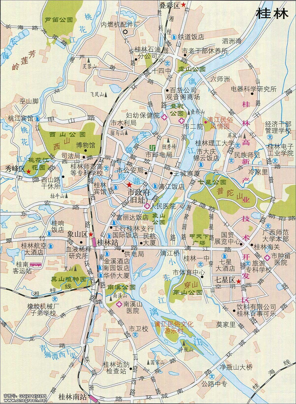 桂林地图地形版图片