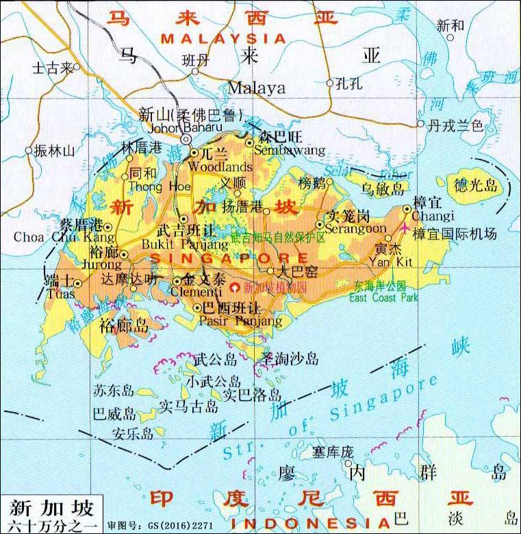 新加坡地图_新加坡地图中文版_新加坡地图全图