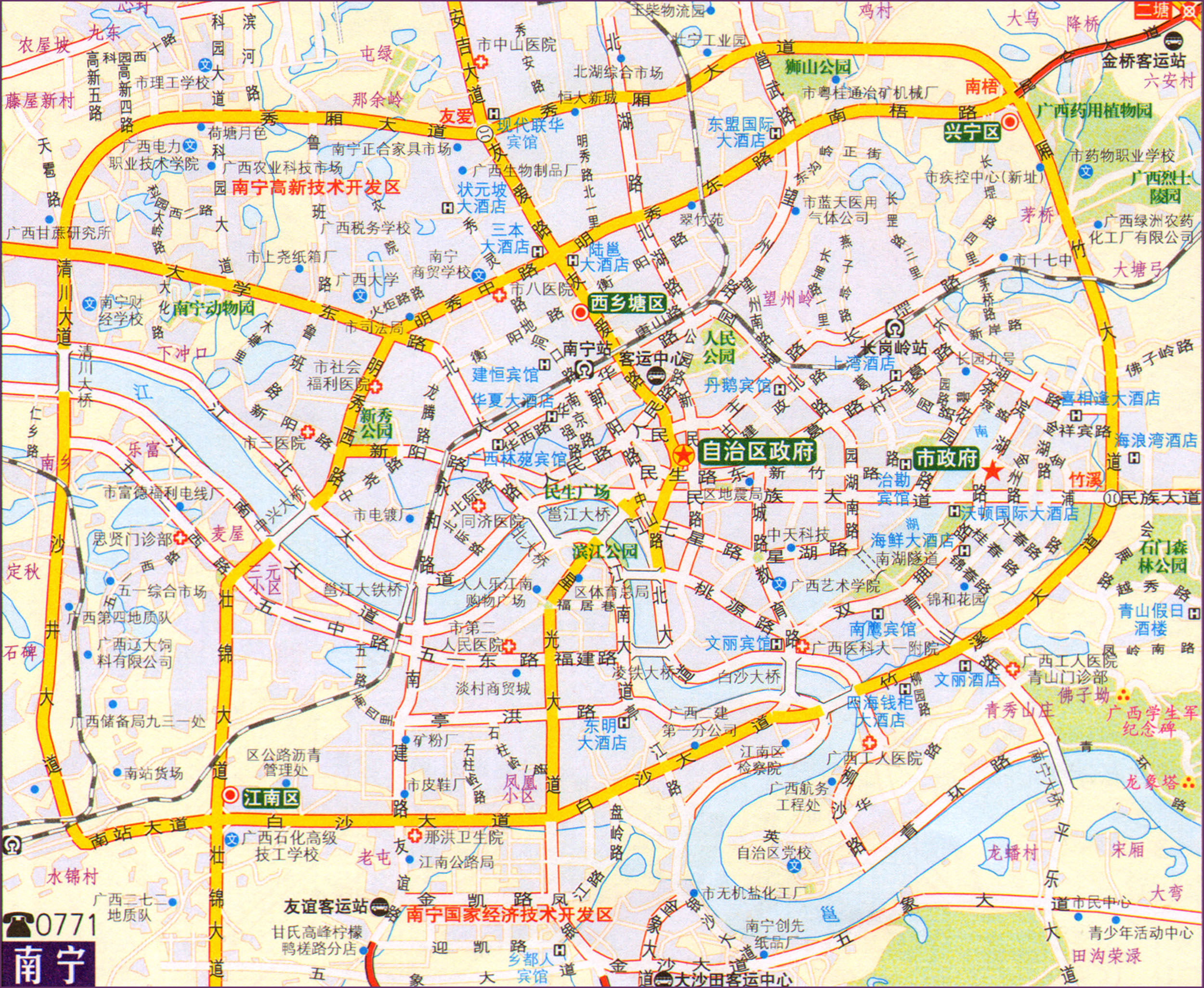 南宁市交通地图2016版图片