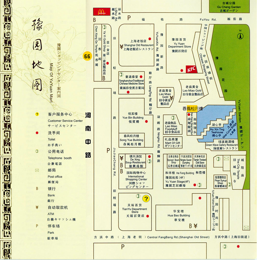 豫园商业圈示意图