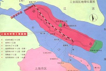 崇明跨江大橋地圖