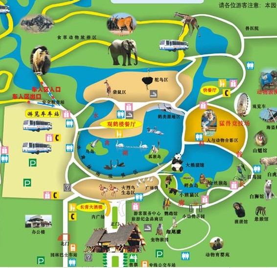 上海野生动物园导游地图