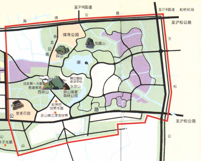 佘山国家森林公园导游地图