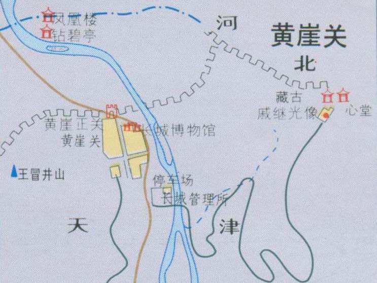 黄崖关长城导游地图